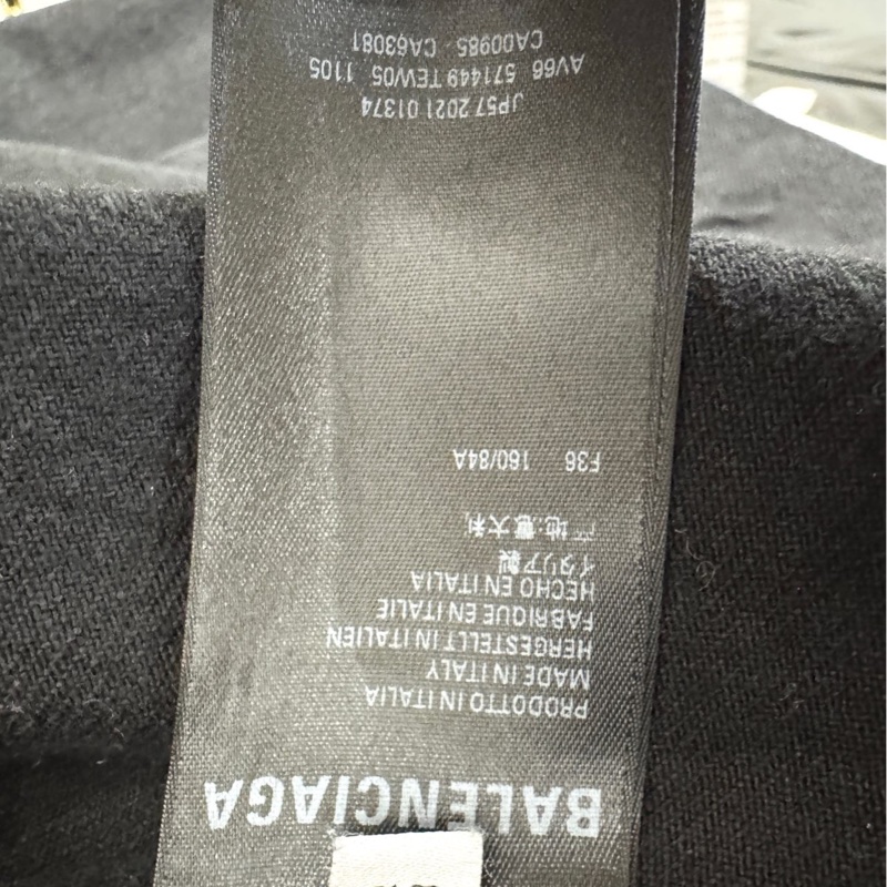 Balenciaga 巴黎世家 做舊施華洛世奇水鑽logo 夾克 黑-5