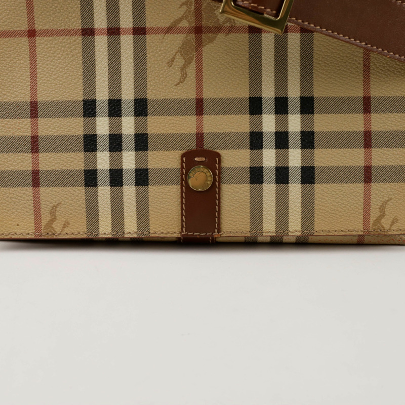 BURBERRY Haymarket 格紋翻蓋單肩斜背包-2