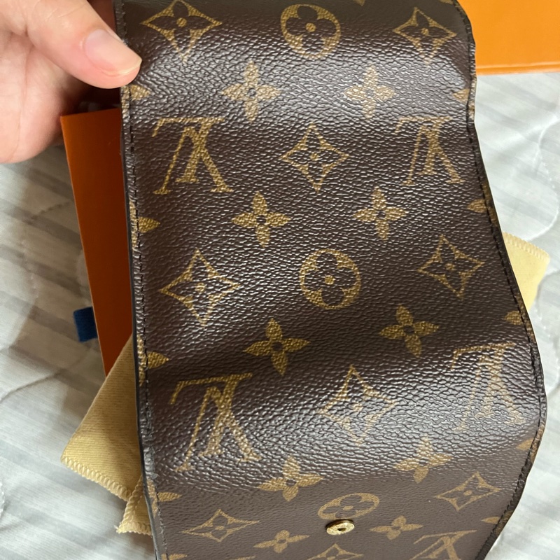 Louis Vuitton LV 老花 深桃紅 雙色 三折 短夾 多卡-8