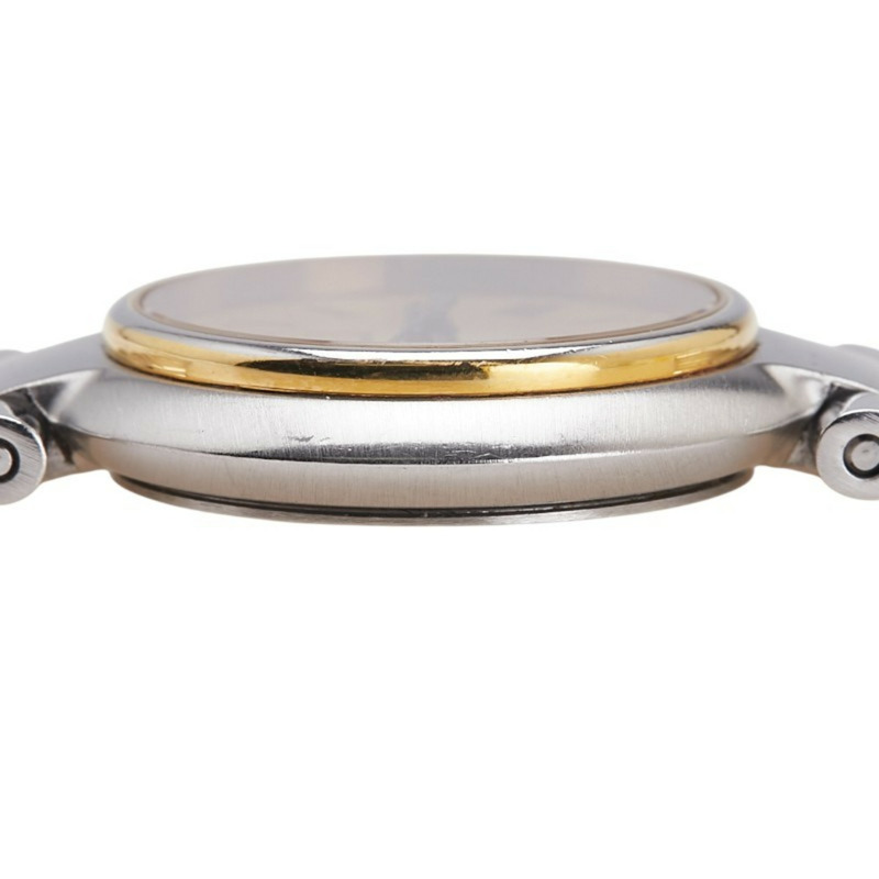 登喜路女士石英錶，金色錶盤，不鏽鋼鍍層-5