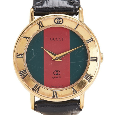 Gucci Sherry Line 錶盤錶帶（非原廠）3001L 石英錶，多色錶盤，不鏽鋼和皮革材質，女士款