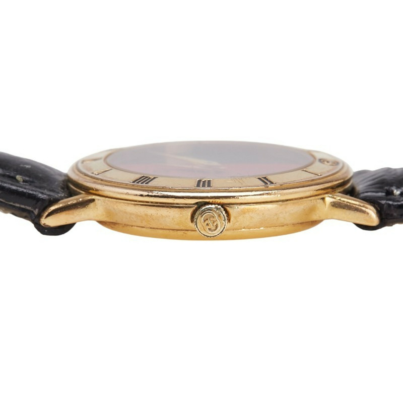 Gucci Sherry Line 錶盤錶帶（非原廠）3001L 石英錶，多色錶盤，不鏽鋼和皮革材質，女士款-4