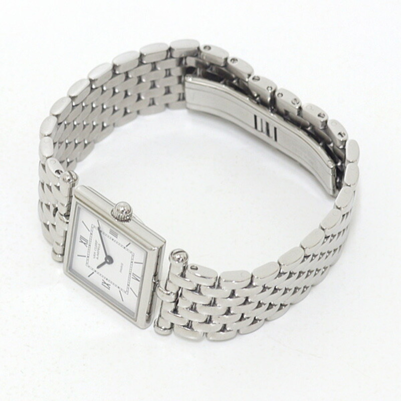 梵克雅寶女士經典 Cale 522642 腕錶，白色錶盤，不鏽鋼石英機芯-2