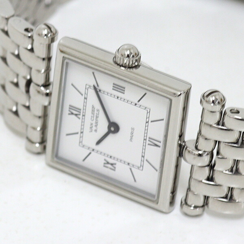 梵克雅寶女士經典 Cale 522642 腕錶，白色錶盤，不鏽鋼石英機芯-3