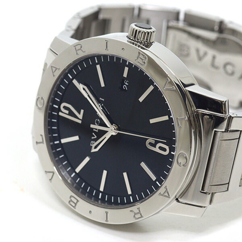 寶格麗男士腕錶 BB41S 黑色錶盤 不鏽鋼自動上鍊拋光-4