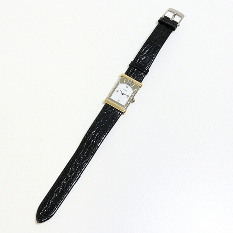 梵克雅寶女士 Facade 系列腕錶 422363T5 白色錶盤 皮革錶帶 石英機芯 拋光-1