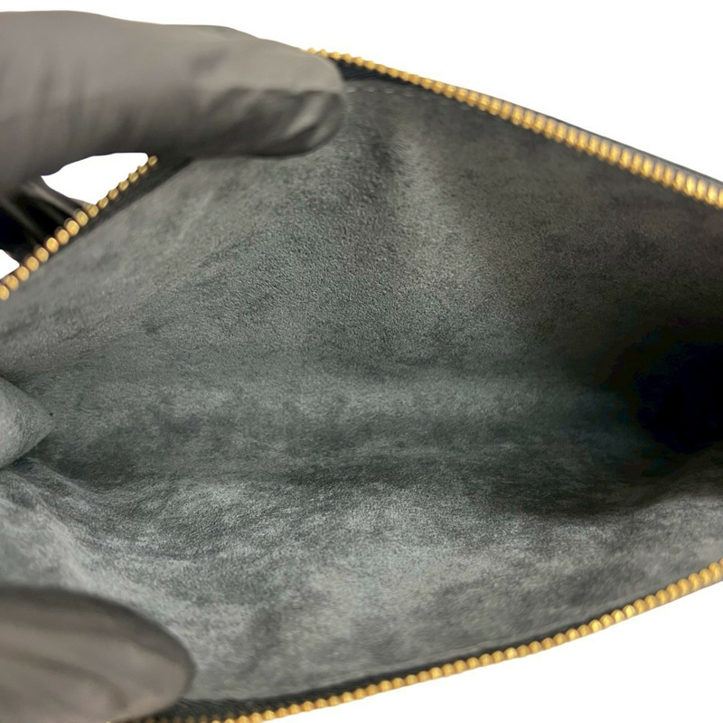 幾乎未使用的路易威登 Pochette Accessoires Epi 皮革迷你手提包黑色小袋 27794-8