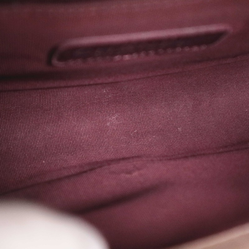 CHANEL  奶茶色V紋 中號 LEBOY 鏈條包 25cm-6