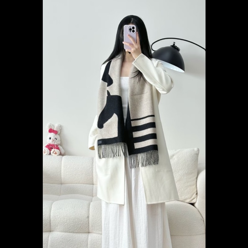 Hermes愛馬仕馬頭love story圍巾-2