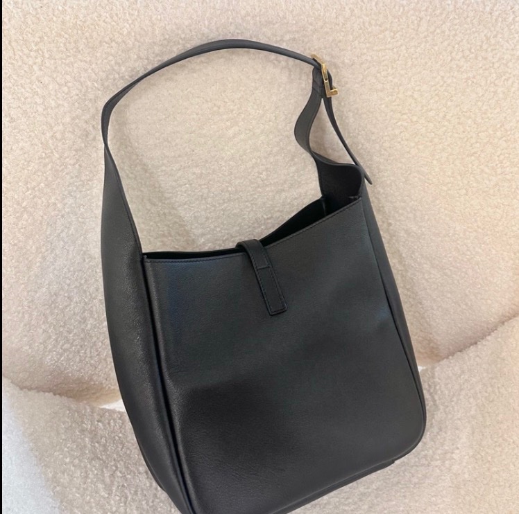 【全 🆕】 YSL hobo small LE5A7 金色Logo粒面牛 皮 Hobo 小號 單肩袋 713938AAAUQ1000-1