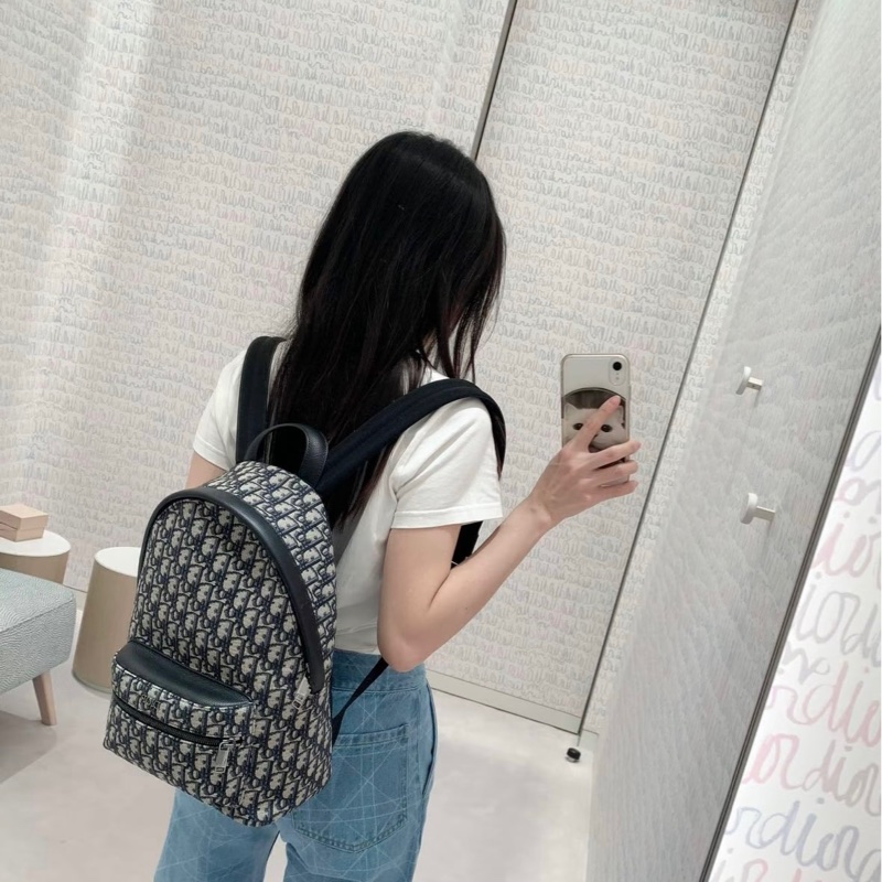 Dior rider 迪奧藍色老花小號後背包-1