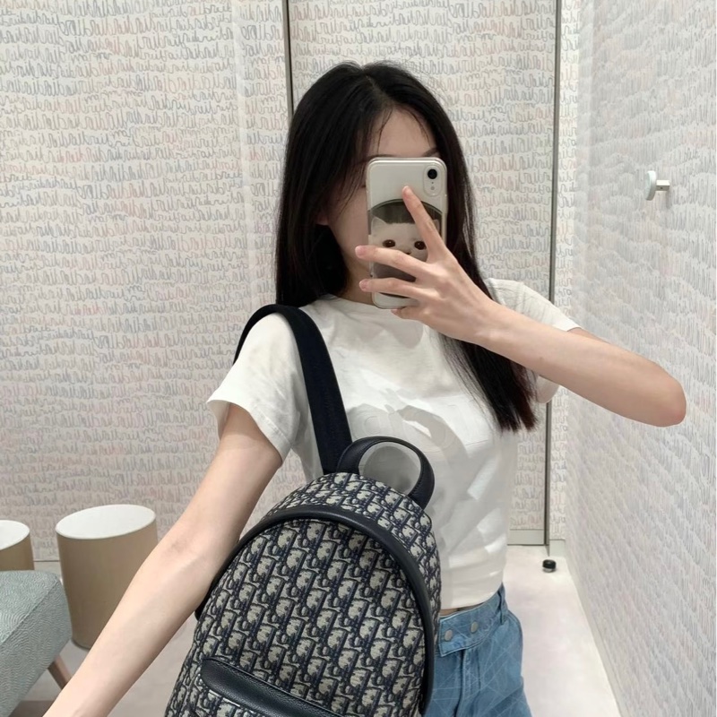 Dior rider 迪奧藍色老花小號後背包-2