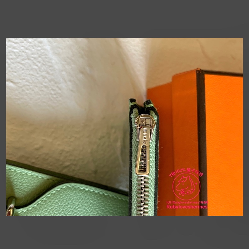 Rubyloveshermes愛馬仕roulis slim wallet牛油果綠腰包｜手拿包hermes-2