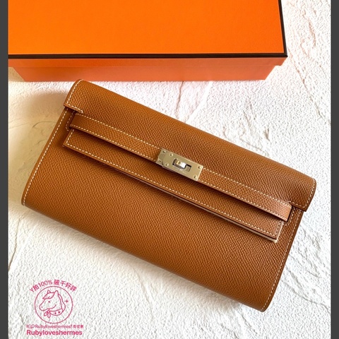 Rubyloveshermes愛馬仕kelly to go金棕銀釦釦woc肩斜背包hermes