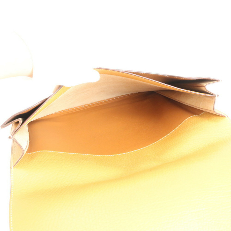 愛馬仕 Hermès Faco 〇O 男士米色皮革手拿包/皮夾/收納包，飾有品牌標誌。-7