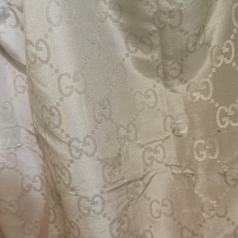 『全新閒置品』古馳Gucci提花GG logo絲巾漸層雙色絲巾-8