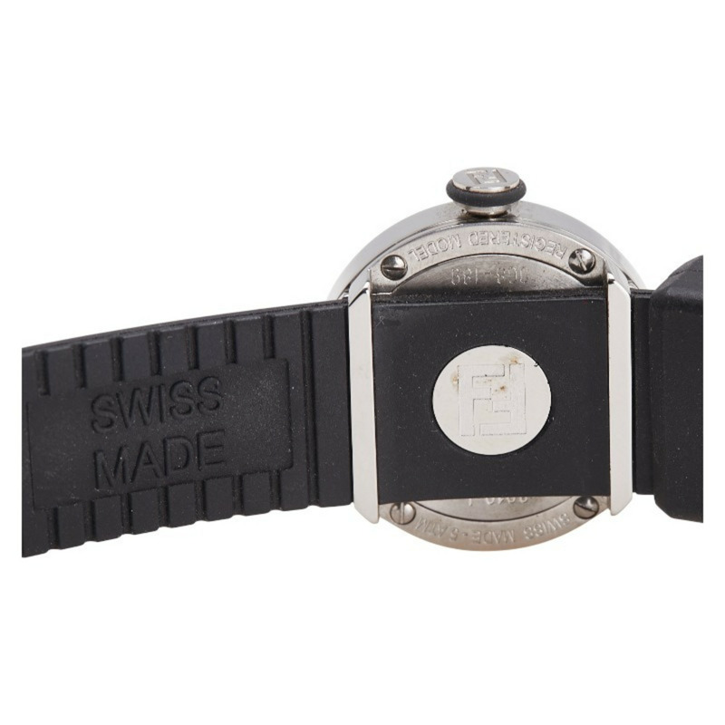 Fendi Bousra 8010L 石英粉紅錶盤不鏽鋼橡膠錶帶女錶 FENDI-3