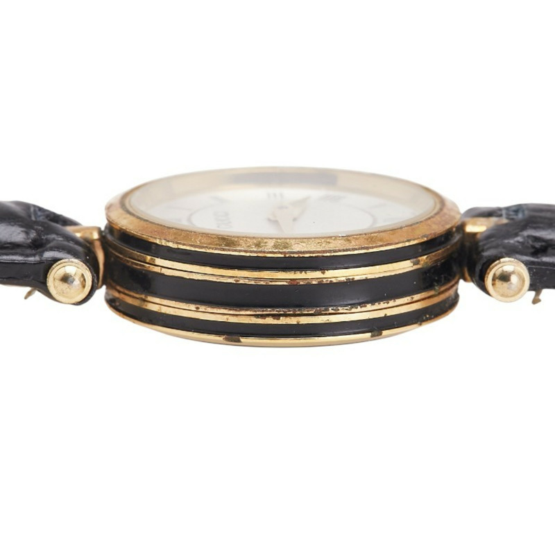 Gucci 女士腕錶錶帶（非原廠），2040L 石英機芯，銀色錶盤，鍍層皮革。-5