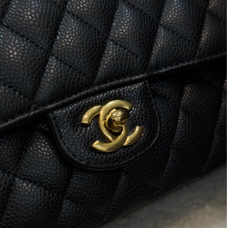 (閒置品)Chanel coco25 黑金荔枝 ✨最新晶片款-4