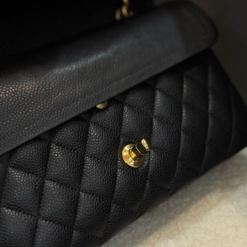 (閒置品)Chanel coco25 黑金荔枝 ✨最新晶片款-8