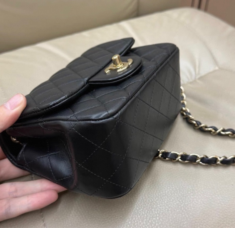 Chanel classic flap 方胖子30开有卡 98新左右 菱格纹饱满-1