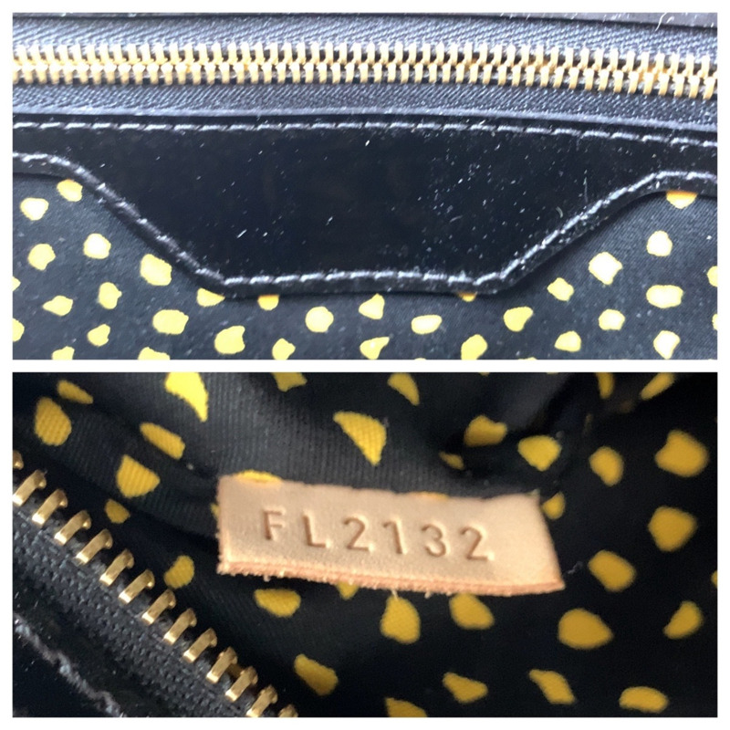 路易威登 (LOUIS VUITTON) Lockit MM 黃黑色金色五金漆皮女士手提包 M91398-3