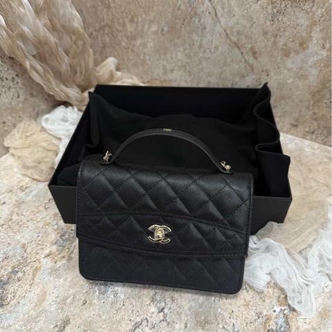 Chanel 25c 風琴包 雙肩背帶 小書包 荔枝牛皮