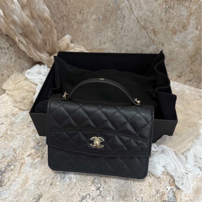 Chanel 25c 風琴包 雙肩背帶 小書包 荔枝牛皮-0