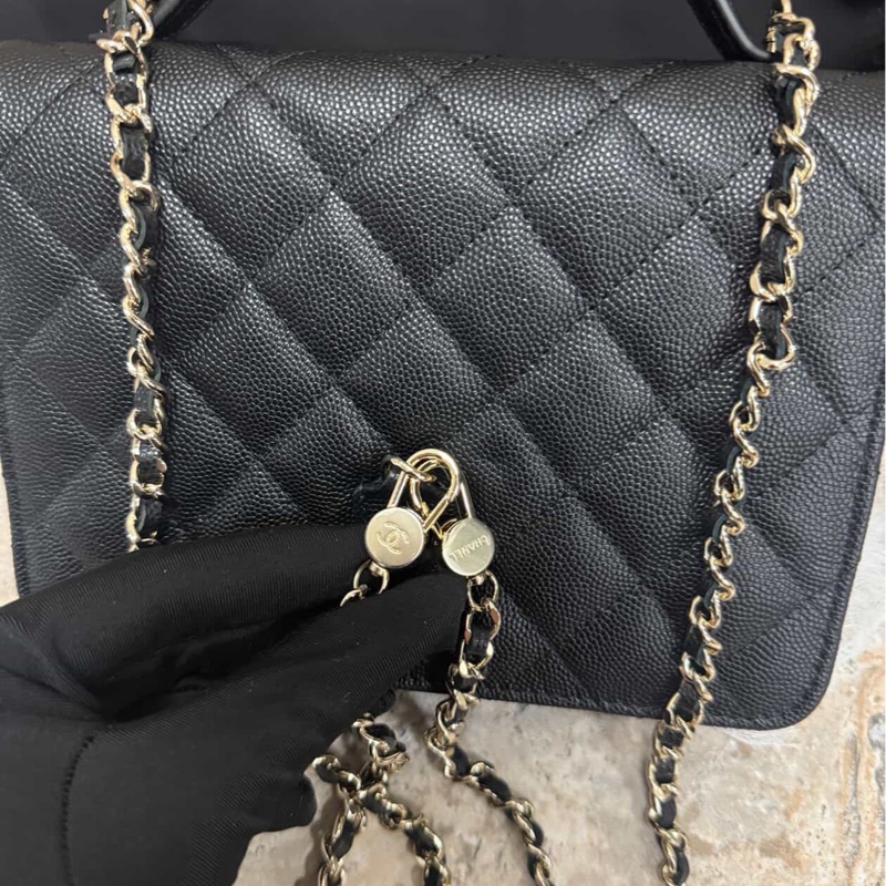 Chanel 25c 風琴包 雙肩背帶 小書包 荔枝牛皮-1