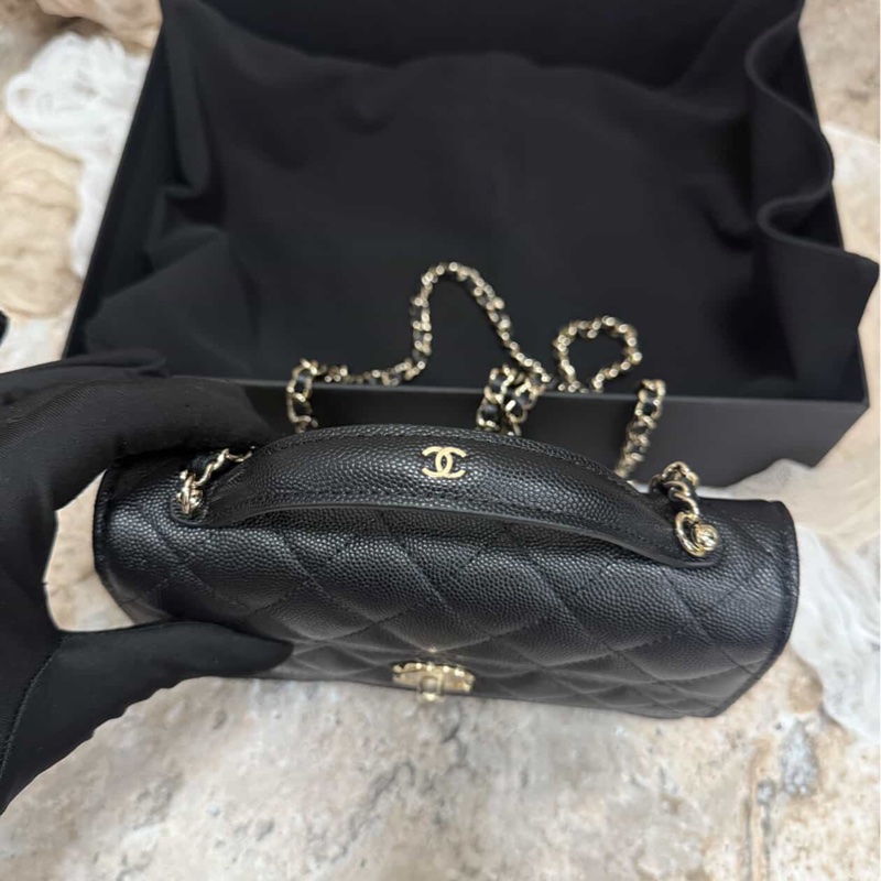 Chanel 25c 風琴包 雙肩背帶 小書包 荔枝牛皮-2