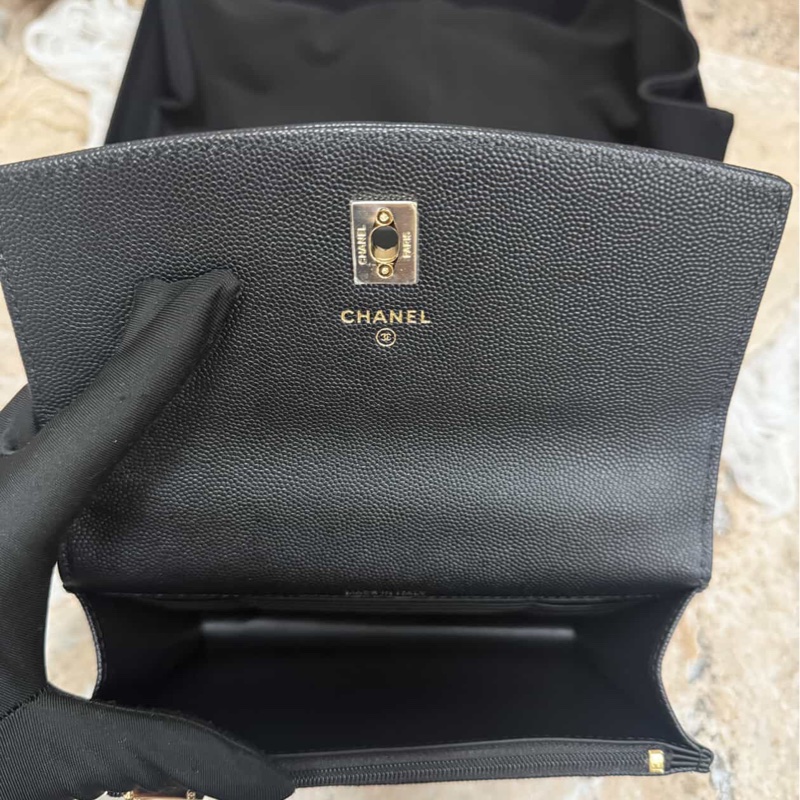 Chanel 25c 風琴包 雙肩背帶 小書包 荔枝牛皮-3