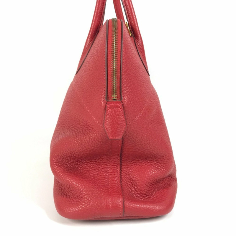 愛馬仕 Bolide 35 兩用肩背包/手提包，Taurillon Clemence 皮革，女士款，胭脂紅-4