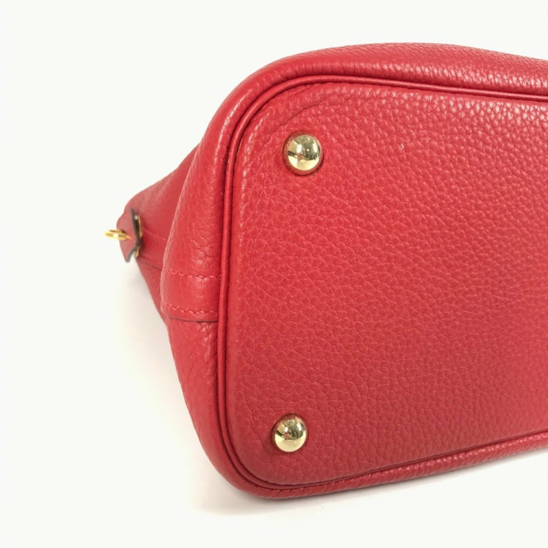 愛馬仕 Bolide 35 兩用肩背包/手提包，Taurillon Clemence 皮革，女士款，胭脂紅-12