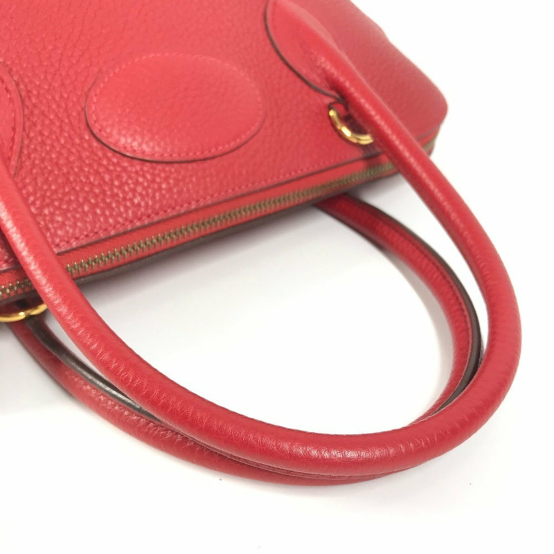 愛馬仕 Bolide 35 兩用肩背包/手提包，Taurillon Clemence 皮革，女士款，胭脂紅-14