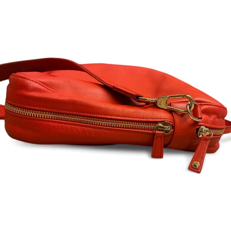 🛍️【Longchamp 橘紅真皮公事包/電腦包】型號1212888313 | 經典停產款 | 法國牛皮 | 底部擴充 | 贈毛球 | 附購證-20