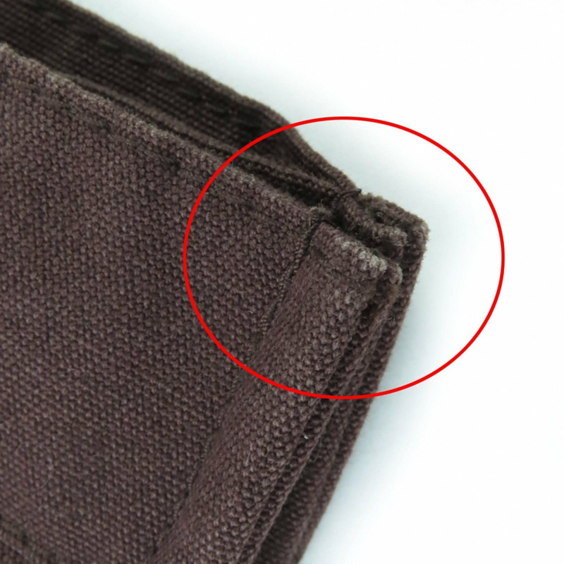 愛馬仕 Four Tou MM 銀色五金 Serie 紐帶半皮帆布手提包 棕色 法國製造 女士-11