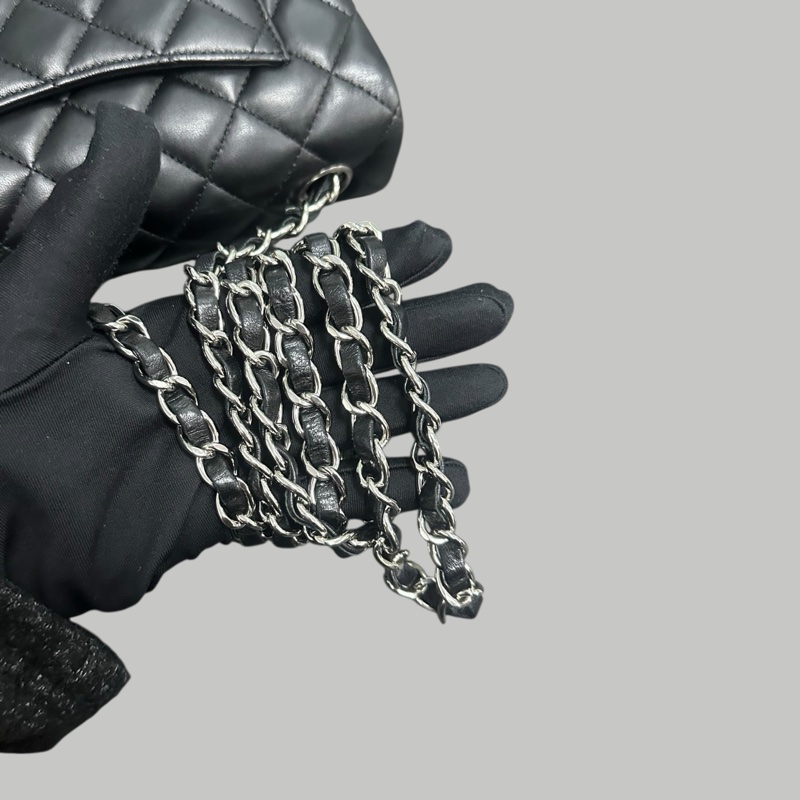 Chanel Lambskin 20cm 羊皮大mini-12