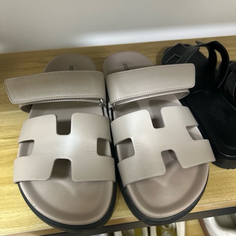 hermes 二舅鞋 奶茶色 36