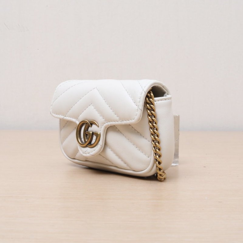 GUCCI 白色牛皮GGMarmont手提包12.5肩背包-2