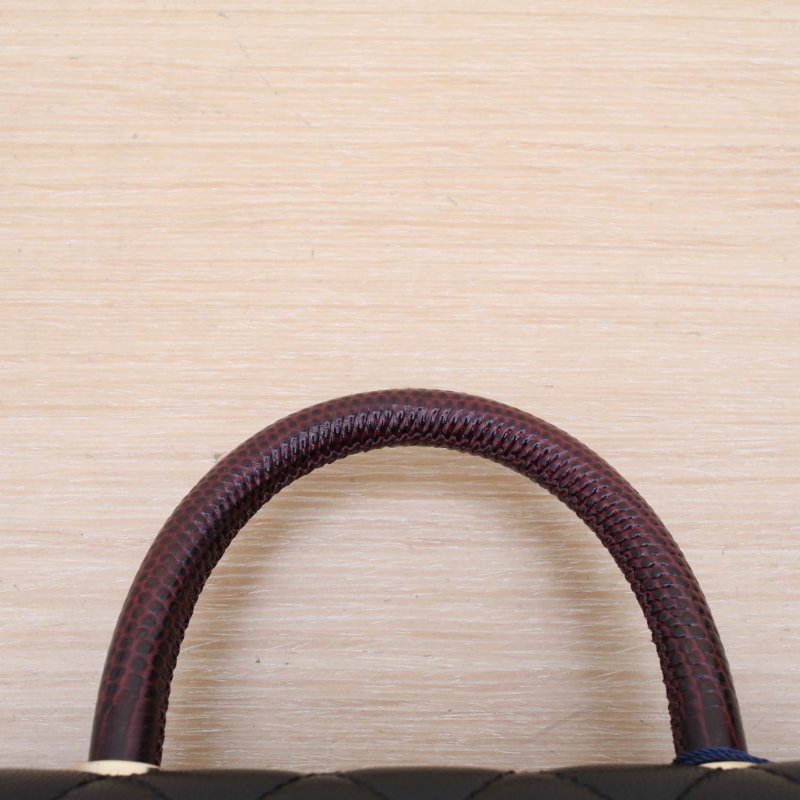 CHANEL CocoHandle小號黑色荔枝牛皮晶片開金扣肩背包-2