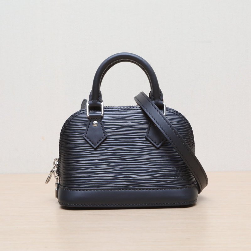 LOUIS VUITTON 黑色EPI水波紋牛皮晶片ALMA貝殼包NANO18肩背包-1