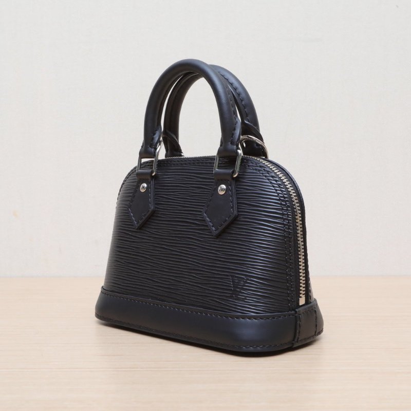 LOUIS VUITTON 黑色EPI水波紋牛皮晶片ALMA貝殼包NANO18肩背包-3