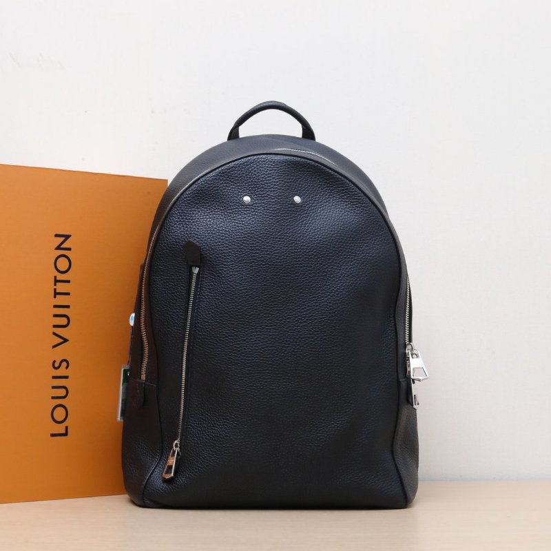 LOUIS VUITTON 黑色牛皮2019LVArmand雙肩包純色肩背包-0