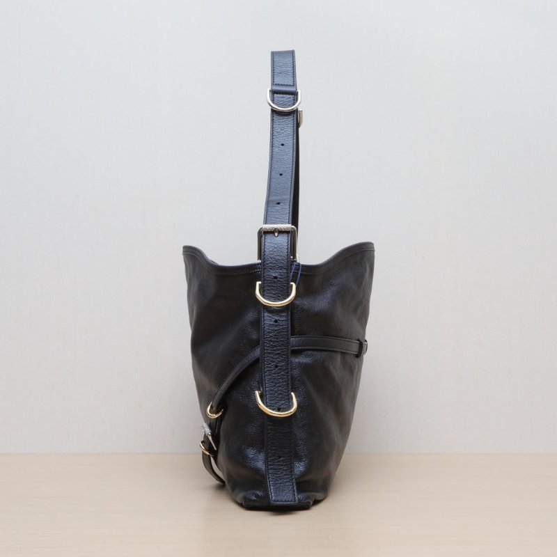 GIVENCHY VOYOU單肩包中號黑色牛皮金銀扣肩背包-4