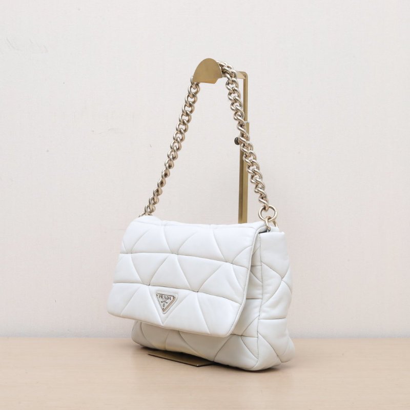 PRADA 白色羊皮Spectrum三合一單肩包肩背包-4