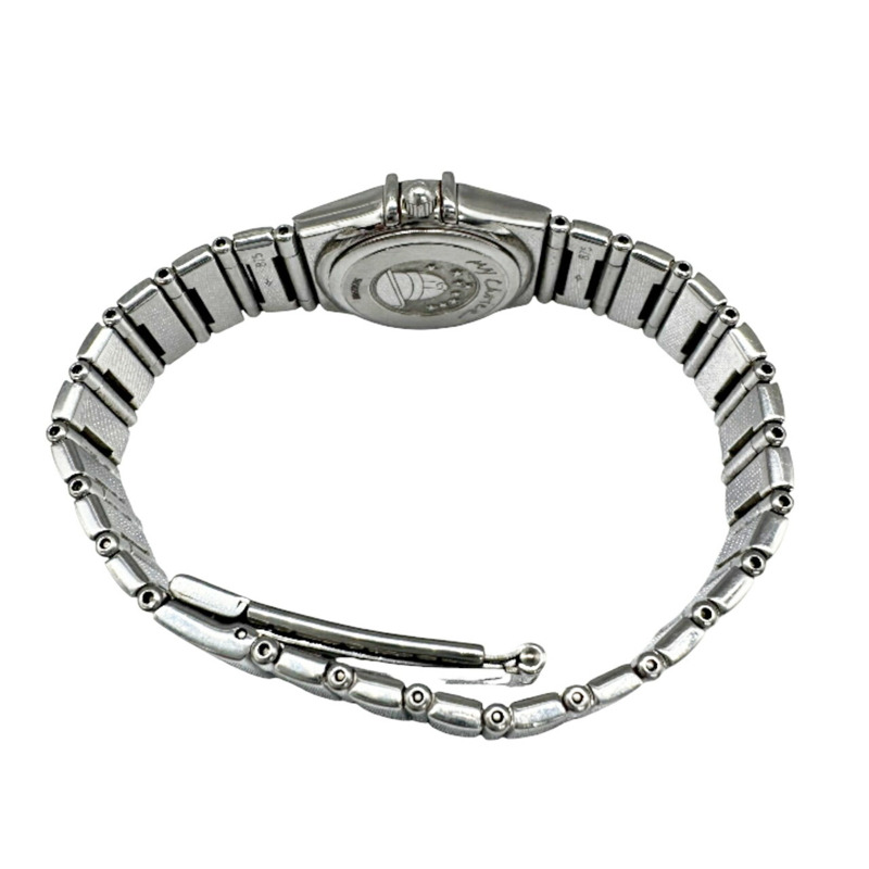 歐米茄星座系列女士不鏽鋼石英模擬腕錶,搭配Scholl錶盤-3