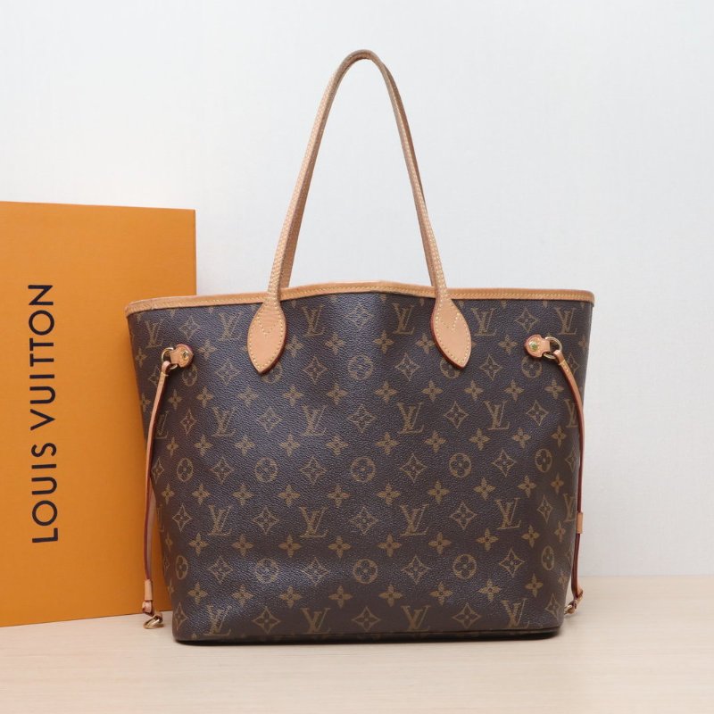 LOUIS VUITTON Neverfull中號31配子袋紅色內裏老花PVC金扣2020肩背包-0