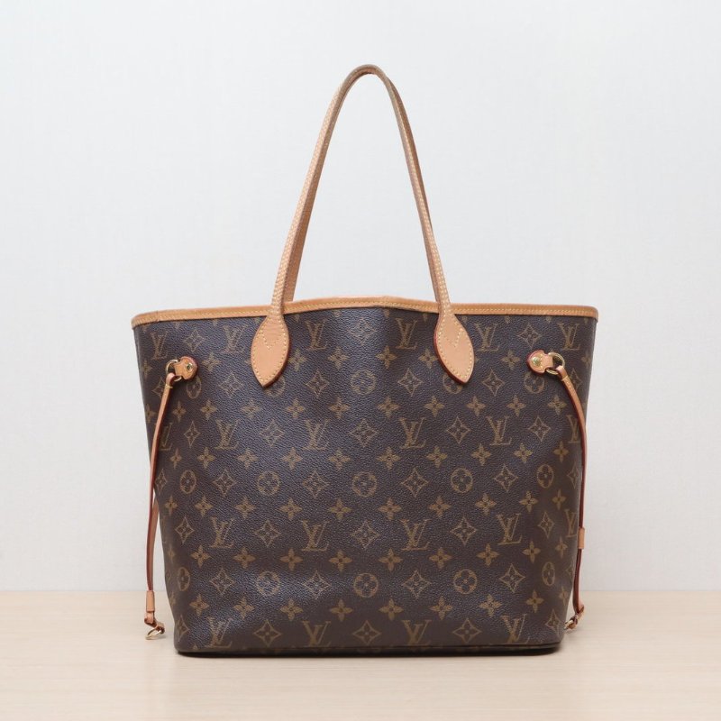 LOUIS VUITTON Neverfull中號31配子袋紅色內裏老花PVC金扣2020肩背包-1