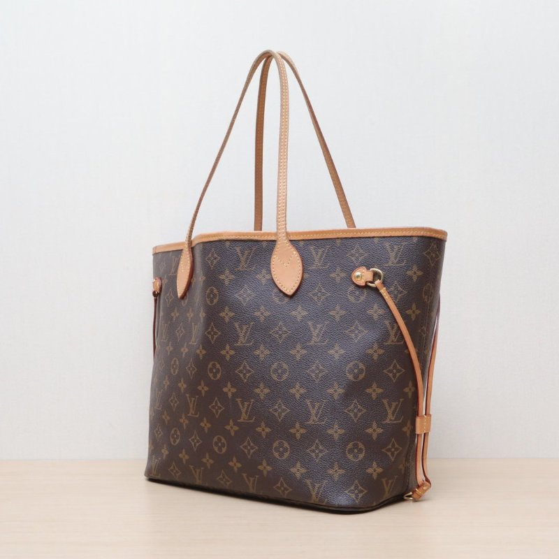 LOUIS VUITTON Neverfull中號31配子袋紅色內裏老花PVC金扣2020肩背包-4