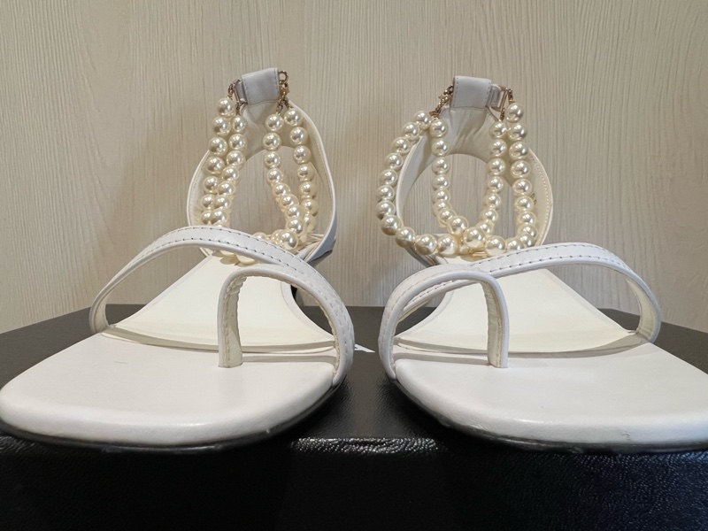 Chanel小香 香奈兒超美珍珠釦涼鞋（9成新）-1